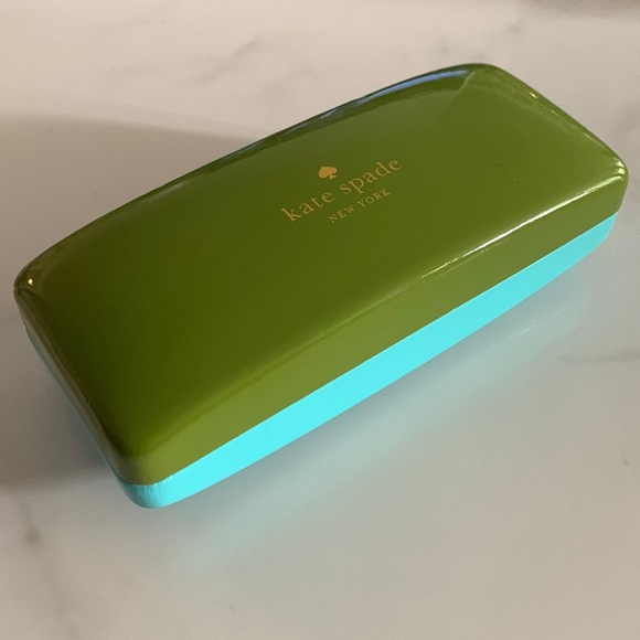 🟢💙 Kate Spade New York Hard Eyeglass Case 🕶️✨ - Picture 1 of 10